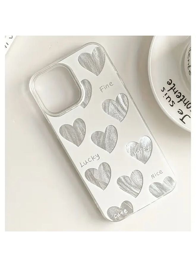 Transparent Openwork Heart Mobile Phone Case For IPhone 14 Pro Max Anti Fall Protective Cover - Image 3